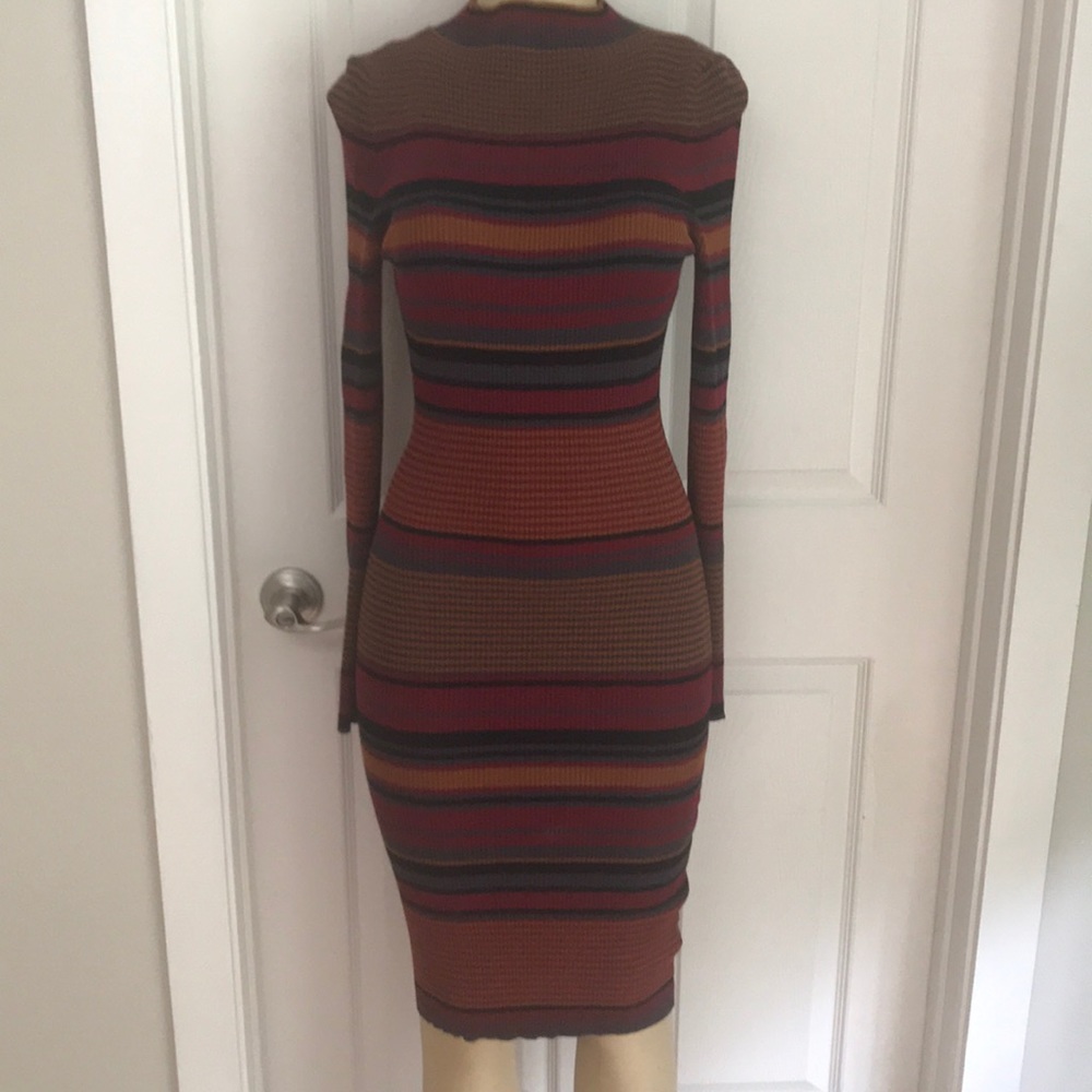 NWT striped super stretchy midi dress